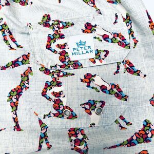 Men's Peter Millar Mermaid Waves Swim Trunks Shorts Size Large